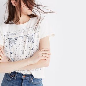 Madewell Linen Blend Bandana Boxy Tee